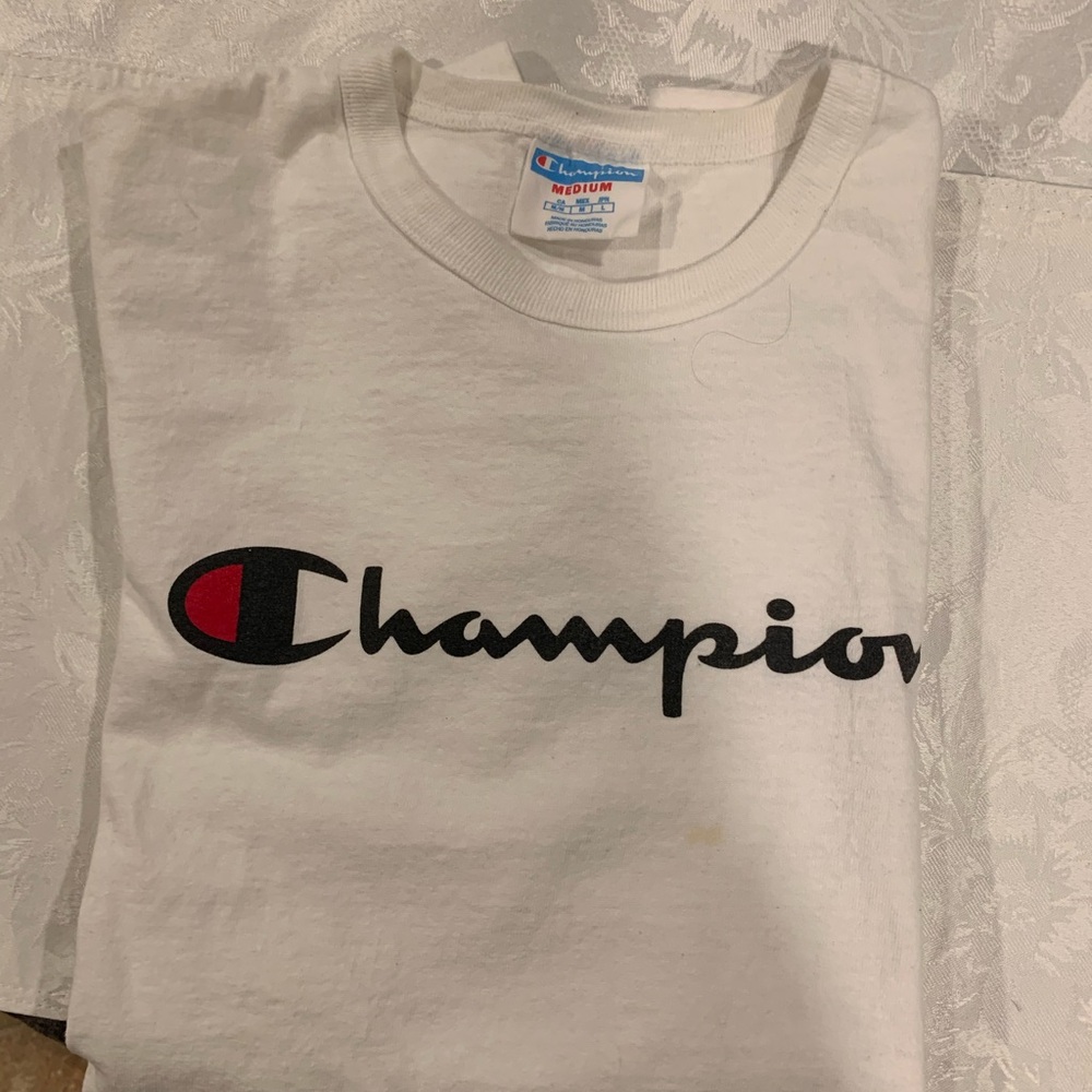Champion White Long Sleeve Tee
